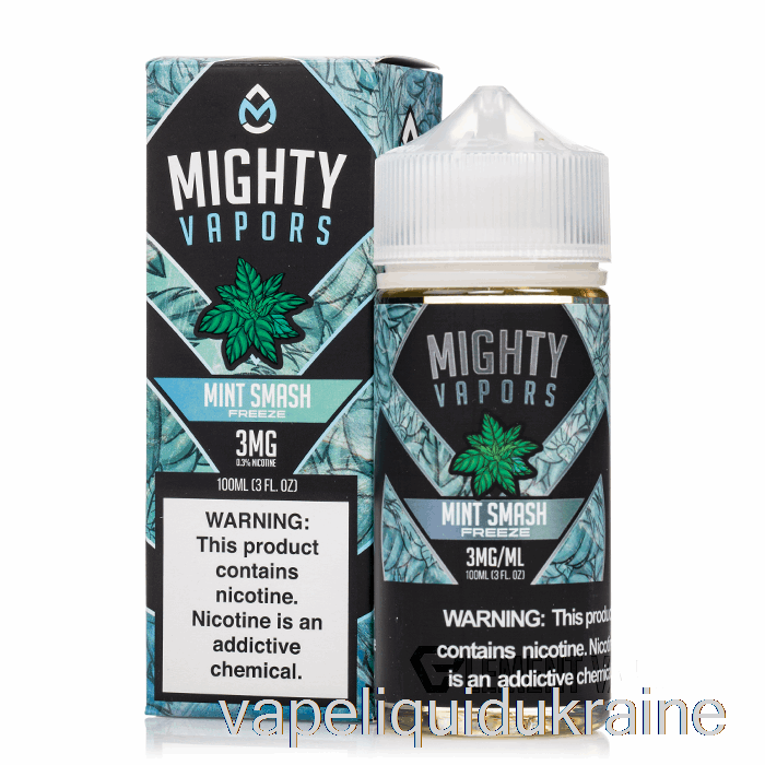 Vape Liquid Ukraine Mint Smash FREEZE - Mighty Vapors - 100mL 3mg